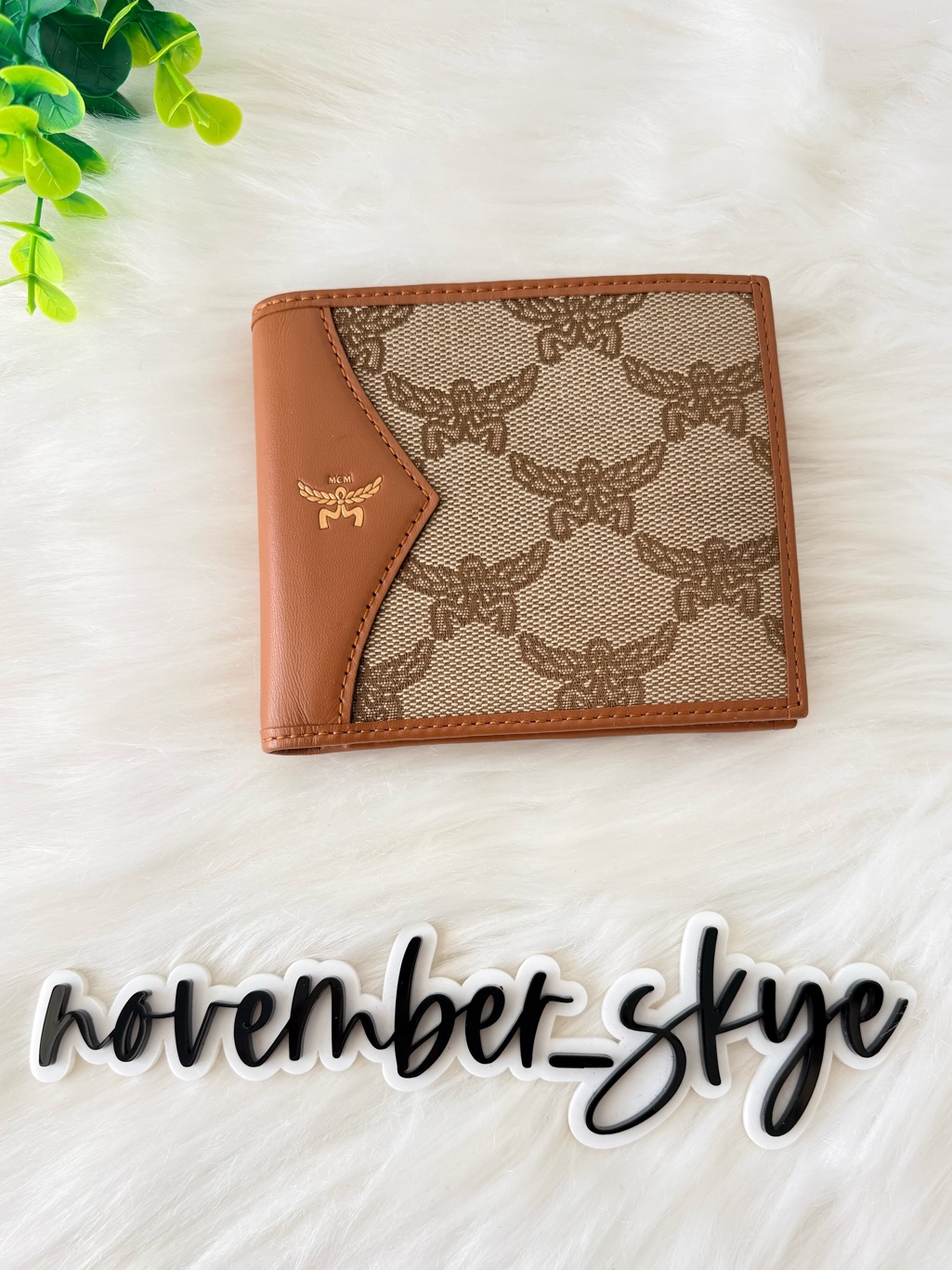 Mcm Himmel Bifold In Lauretos Monogram Canvas Wallet